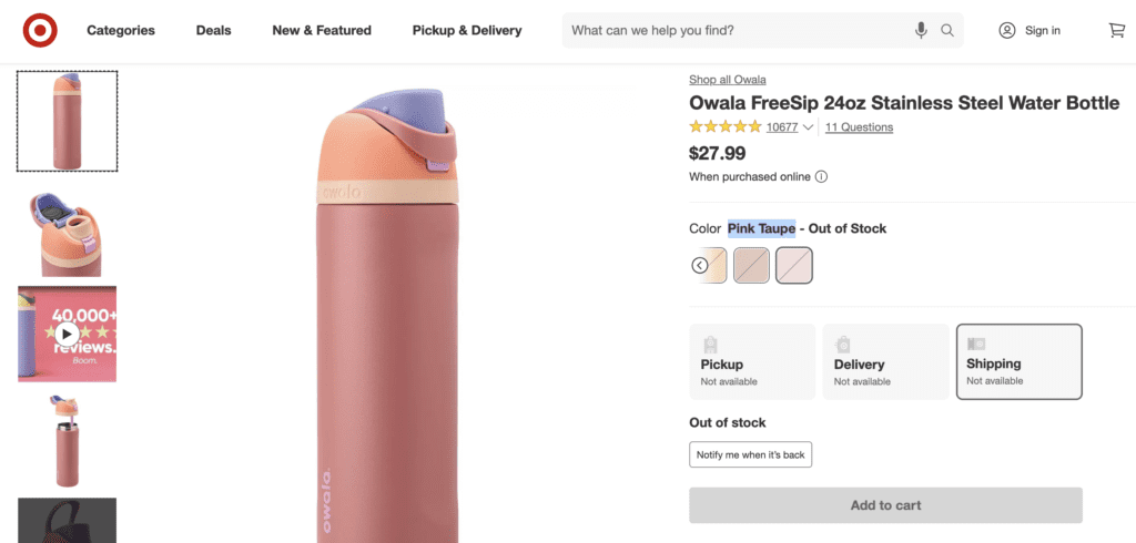 When Will The Pink Taupe Owala Bottle Restock?